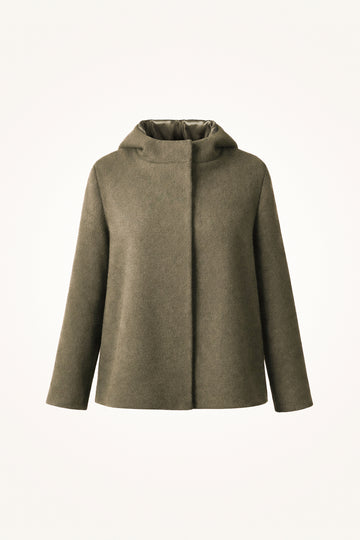 Women's Cashmere-Wool Hooded Coat