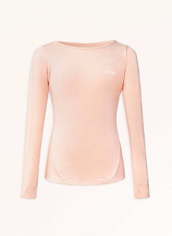 Women's Boat Neck Ventilated Dance Shirt
